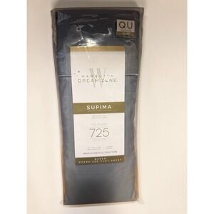Wamsutta Dream Zone 725 TC Supima Cotton Queen Grey FLAT Sheet Oversized New